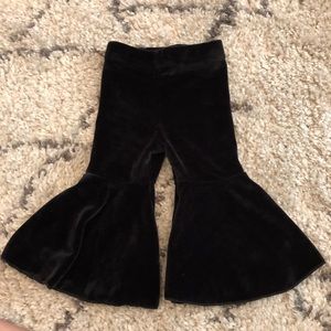 Black velvet baby bellbottoms